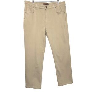 Patrick James Mens Khaki Five Pocket Straight Leg Pants Tan Size 38 x 26.5